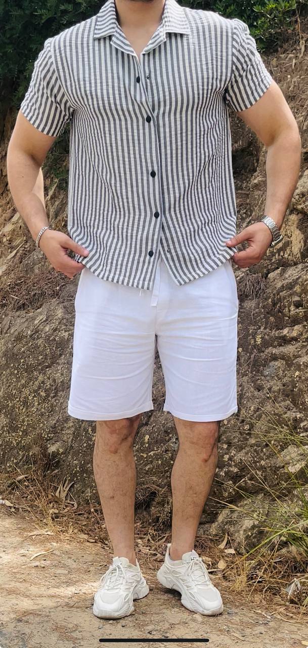 ensemble chemise short Armani en lin - الصورة 10