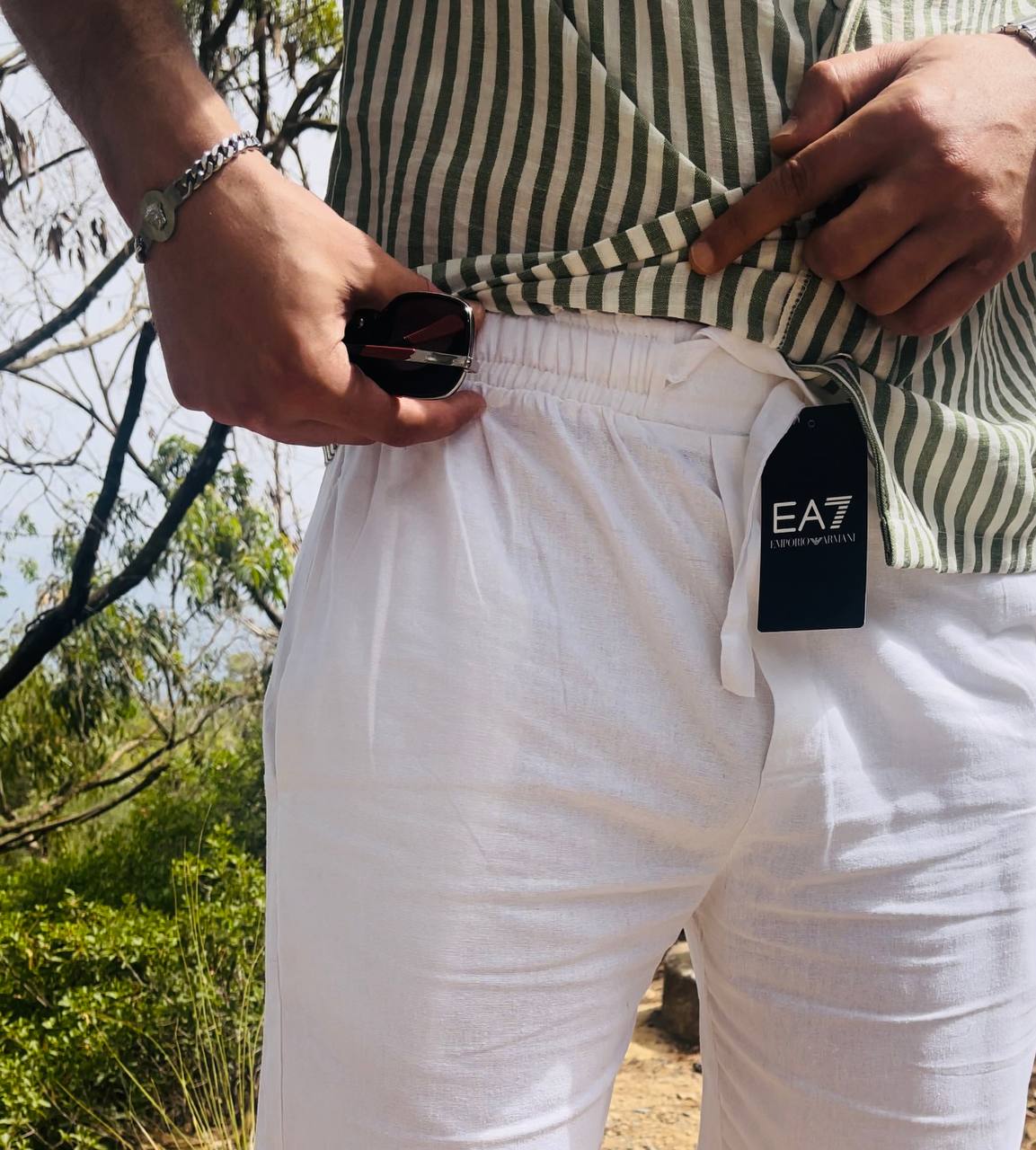 ensemble chemise short Armani en lin - الصورة 3